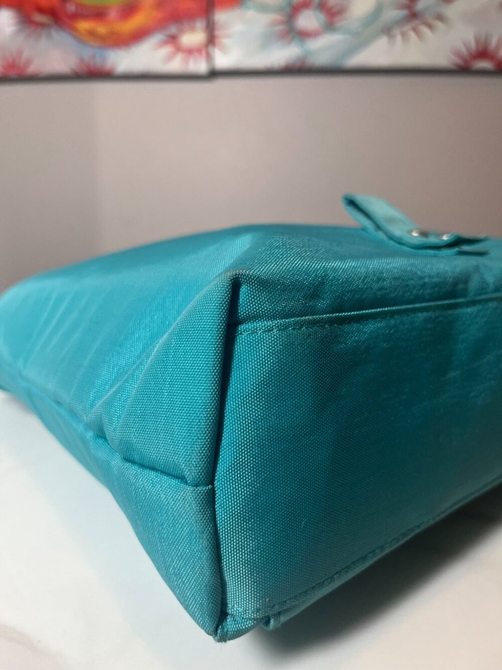 Baggallini Teal Nylon Convertible Shoulder Crossbody Bag - Picture 8 of 13